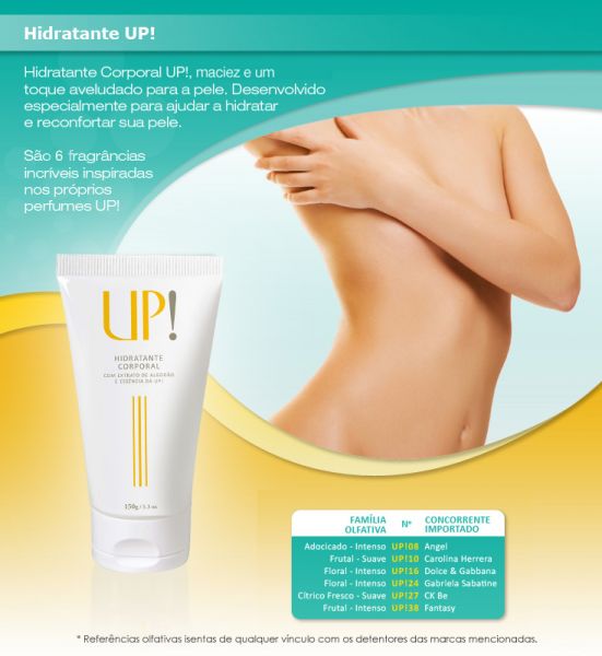 Hidratante C/ essência UP!38= Fantasy e outras